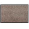 vidaXL Door Mat Beige 60 x 40 x 1.2 cm Teddy Fabric
