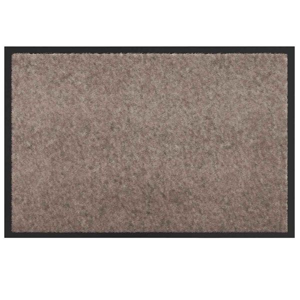 vidaXL Door Mat Beige 60 x 40 x 1.2 cm Teddy Fabric
