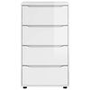 vidaXL Storage Cabinets 2 pcs High Gloss White 60 x 48 x 105 cm