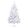 vidaXL Artificial Hinged Christmas Tree White 240 cm PVC and Steel