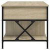 vidaXL Coffee Table Sonoma Oak 100x55x50 cm Engineered Wood and Metal