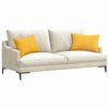 vidaXL Sofa Pillows 2 pcs Light Yellow 60 x 40 cm Corduroy Fabric