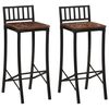 vidaXL Bar Chairs 2 pcs Solid Wood Reclaimed