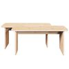 vidaXL Coffee Table 2 pcs Natural Solid pine wood