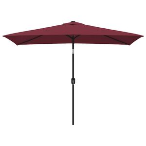 vidaXL Garden Parasol with Metal Pole 300x200 cm Bordeaux Red