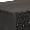 vidaXL Highboard Black 40x33x110 cm Solid Wood Mango