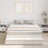 vidaXL Storage Bed Frame with Drawer White 140 cm Engineered Wood