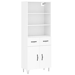 vidaXL Highboard White 69.5x34x180 cm Engineered Wood