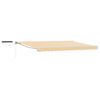 vidaXL Electric Retractable Awning Yellow and White 4.5 x 3 m