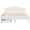 vidaXL Bed Frame without Mattress White 150x200 cm King Size Solid Wood Pine