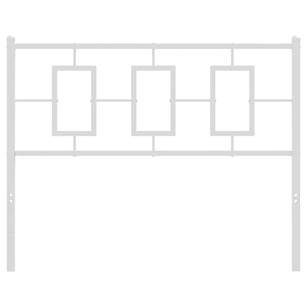 vidaXL Metal Replace Headboard White 107 cm