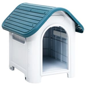 vidaXL Dog House Blue 59x75x66 cm Polypropylene