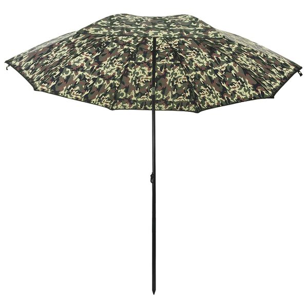 vidaXL Fishing Umbrella Camouflage 300 x 240 cm Oxford Polyester