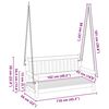 vidaXL Garden Swing Bench Brown 119 x 35 x 47cm Solid Acacia wood