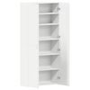 vidaXL Shoe Cabinet with Door White 80 x 35.5 x 180 cm Engineered wood