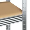 vidaXL 5-Layer Storage Shelf Silver Steel&Engineered Wood