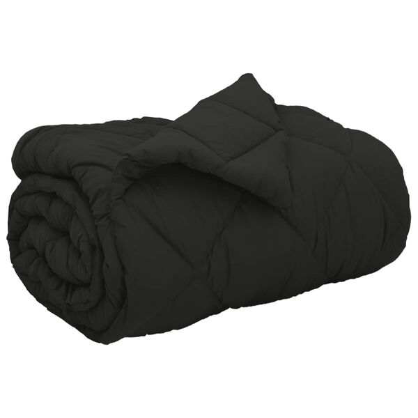 vidaXL Winter Duvet Black 220 x 135 cm Microfiber