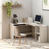 vidaXL L-Shaped Corner Desk High Gloss White 120x140x75 cm Engineered Wood