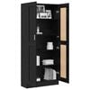 vidaXL Book Cabinet Black Oak 82.5 x 30.5 x 185 cm Engineered Wood