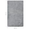 vidaXL Teddy Rug Grey 270x180 cm
