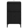 vidaXL Bedside Cabinet Black Oak 40 x 35 x 70 cm Engineered Wood