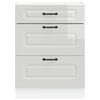 vidaXL Kitchen Base Cabinet "Kalmar" High Gloss White Engineered Wood