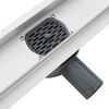 vidaXL Shower Drain 2-in-1 with 360&deg; Siphon Silver 54 x 11 x 9.5 cm