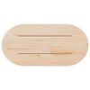 vidaXL Table Top 70x35x2.5 cm Solid Wood Pine Oval
