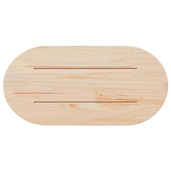 vidaXL Table Top 70x35x2.5 cm Solid Wood Pine Oval
