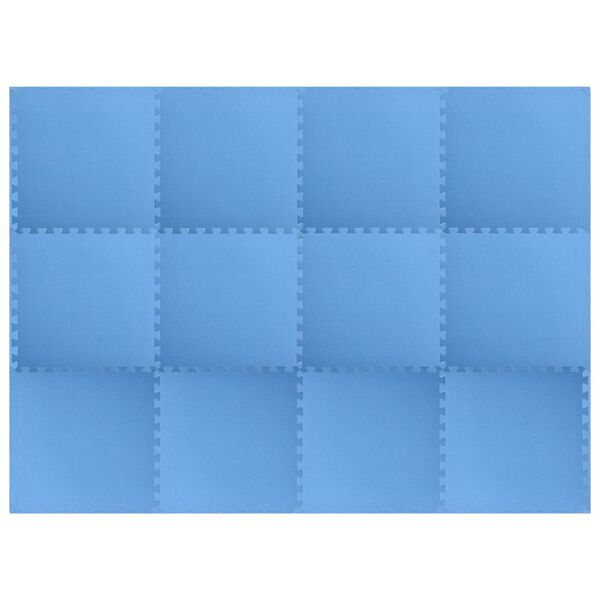 vidaXL Puzzle Exercise Mats 12 pcs Blue 4.32 ㎡ EVA Foam