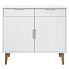 vidaXL Sideboard MOLDE White 90x40x80 cm Solid Wood Pine