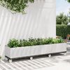 vidaXL Garden Planter with Wheels White 240x50x54 cm PP