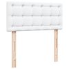 vidaXL Box Spring Bed with Mattress White 90x200 cm Faux Leather