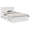 vidaXL Bed Frame with Headboard White 160 x 200 cm Solid Pine Wood