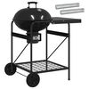 vidaXL Charcoal Grill with Smoker Tubes 91 x 71 x 107 cm Steel Black