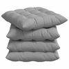 vidaXL Seat Cushions 2 pcs Cloud Grey 40 x 40 x 6 cm Fabric