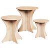 vidaXL Coffee Table 3 pcs Natural