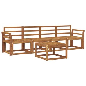 vidaXL Outdoor Sofa Set 5 pcs Natural Solid Acacia Wood