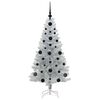 vidaXL Christmas Tree with 150 LEDs with Stand Silver 120 cm PET