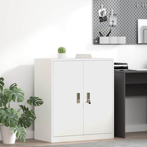 vidaXL Storage Cabinet White 80 x 40 x 90 cm Steel