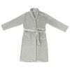 vidaXL Bathrobe without Hood Grey S Flannel