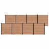 vidaXL Fence Set 8 pcs 1391 x 186 cm WPC and Aluminium Brown