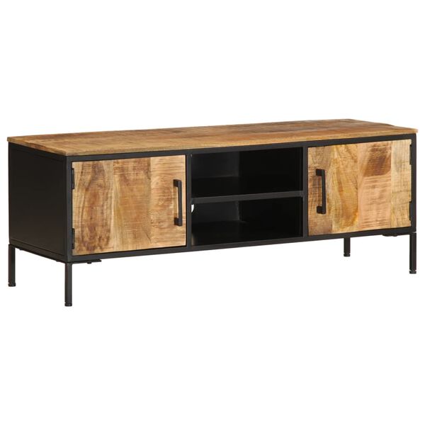 vidaXL TV Cabinet 110x35x40 cm Solid Rough Wood Mango