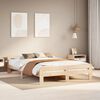 vidaXL Bed Frame without Mattress 150x200 cm King Size Solid Wood Pine