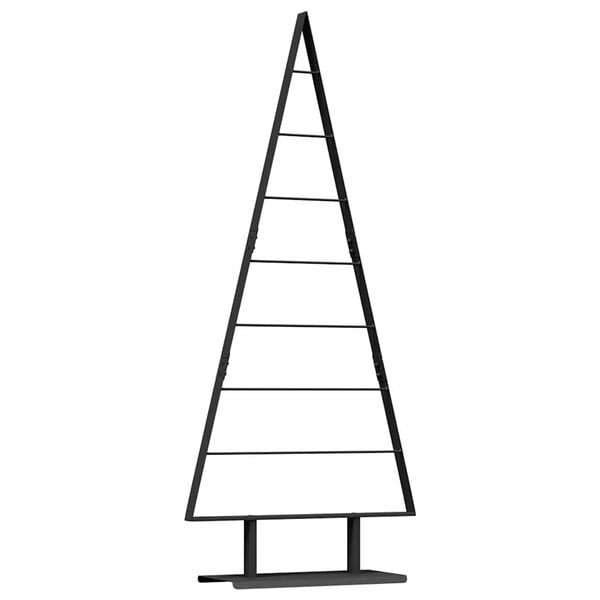 vidaXL Metal Christmas Tree with Stand Black 150 cm Steel