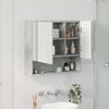 vidaXL Mirror Cabinet Concrete Grey 59 x 17 x 55 cm Engineered Wood