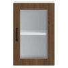 vidaXL Kitchen Wall Cabinet with Glass Door&nbsp;Porto Brown Oak