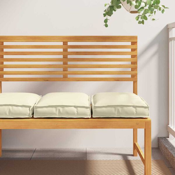 vidaXL Cushion 2 pcs Cream 40 x 40 x 8 cm Oxford Fabric