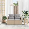 vidaXL Garden Sofa with Cushion 123 x 62 x 69 cm Poly Rattan
