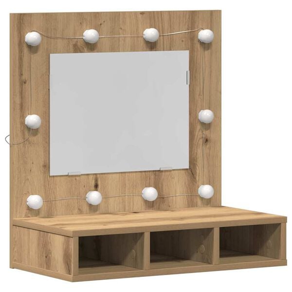 vidaXL Mirror Cabinet Artisan Oak 60 x 31.5 x 62 cm Engineered Wood